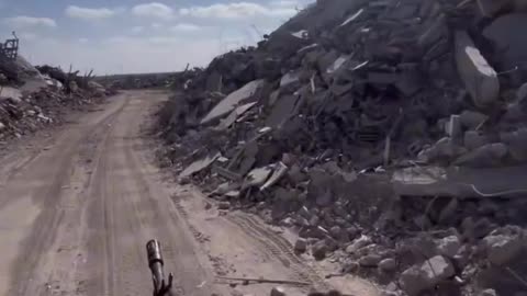 Rafah after the Israeli army completely destroyed the homes of Palestinian families