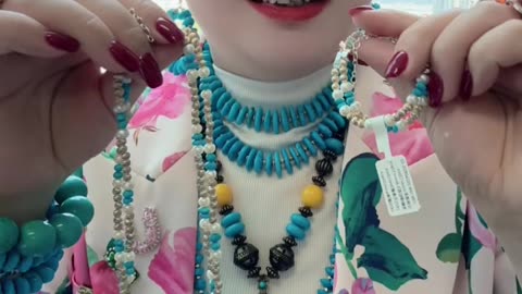 250519-14 Sleeping Beauty Turquoise & Pearl Set: Dance of the Deep Sea and Moonlight