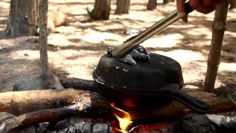 Cooking Quesadillas Outdoors🌲