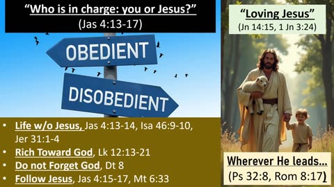 WHo is in charge: you or Jesus?
