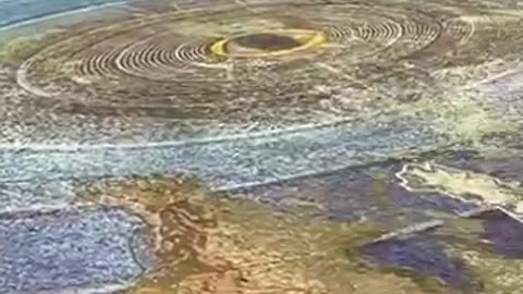 Flat earth map in NYC