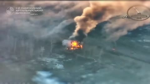 Ukrainian Artillery Opens Up On Russian Assault Group Scoring Multiple Direct Hits