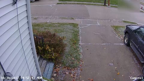 Caught some small hail on security camera