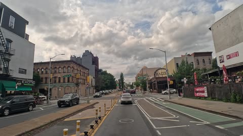 4K Driving thru New York City NYC Brooklyn McGuiness Boulevard End to End DayTime ASMR