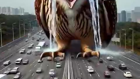 Shocking: Owl Vs Gorilla The Battle for the Tree! #ai #owl #gorilla #mango