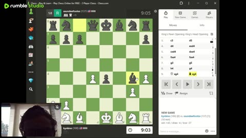 Live Chess Game Until 4:30pm