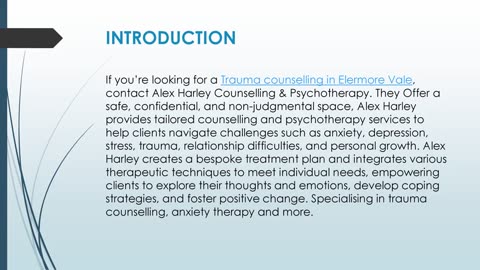 Best Trauma counselling in Elermore Vale