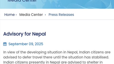 Indian Woman Pleads for Help as Nepal Unrest Escalates, Embassy Issues Advisory