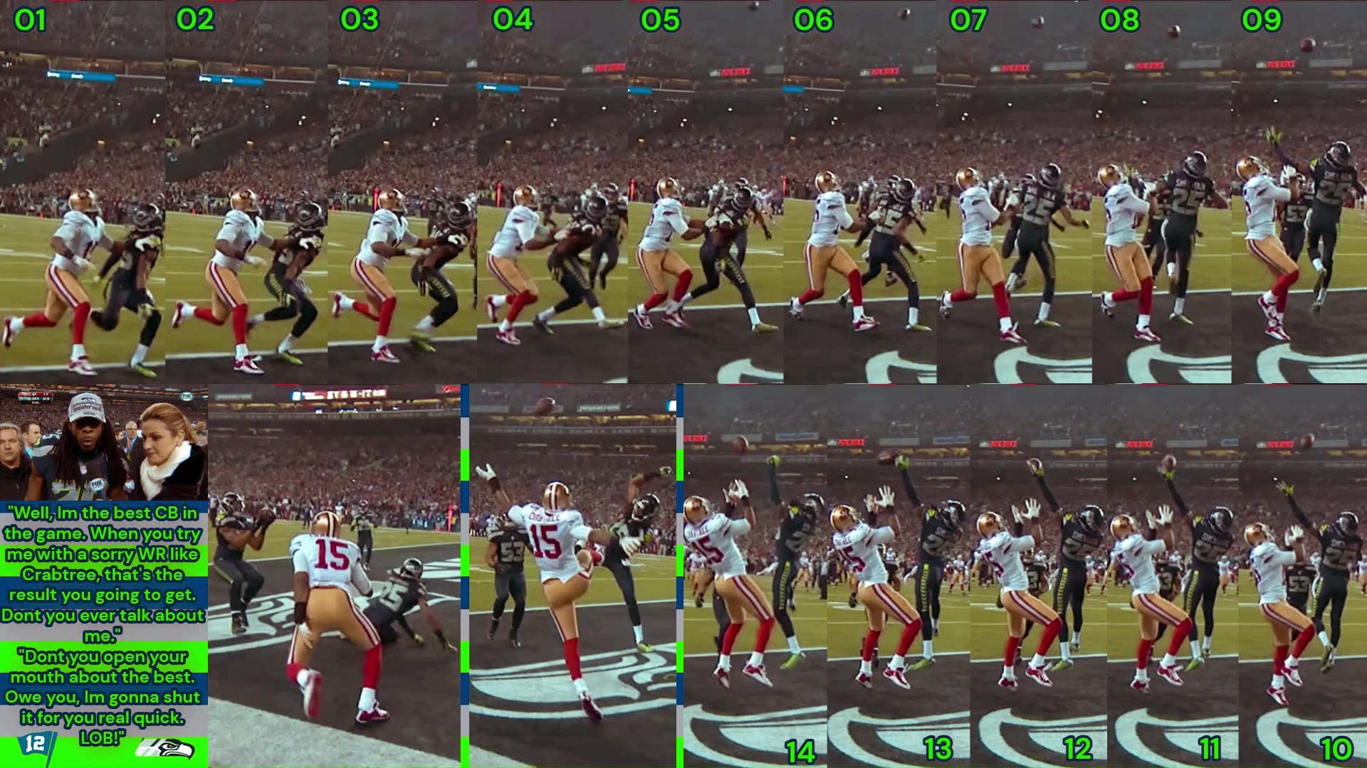Prototype 138: Richard Sherman deflection into INT vs Michael Crabtree
