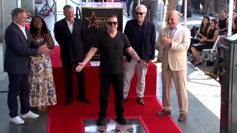 Ricky Gervais gets star on Hollywood Walk of Fame
