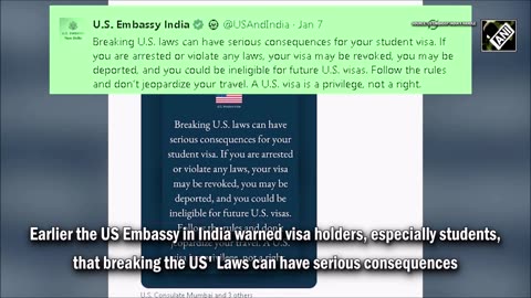 Huge! US Revokes Over 100,000 Indian Visas Involved In Criminal Activity