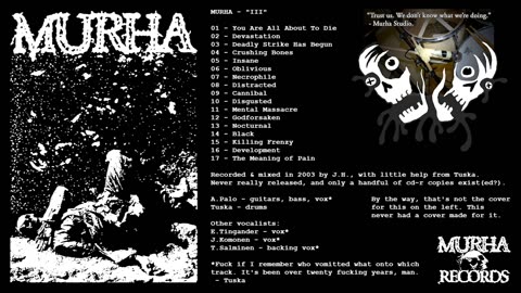 MURHA - III (Finnish death metal, demo 2003)