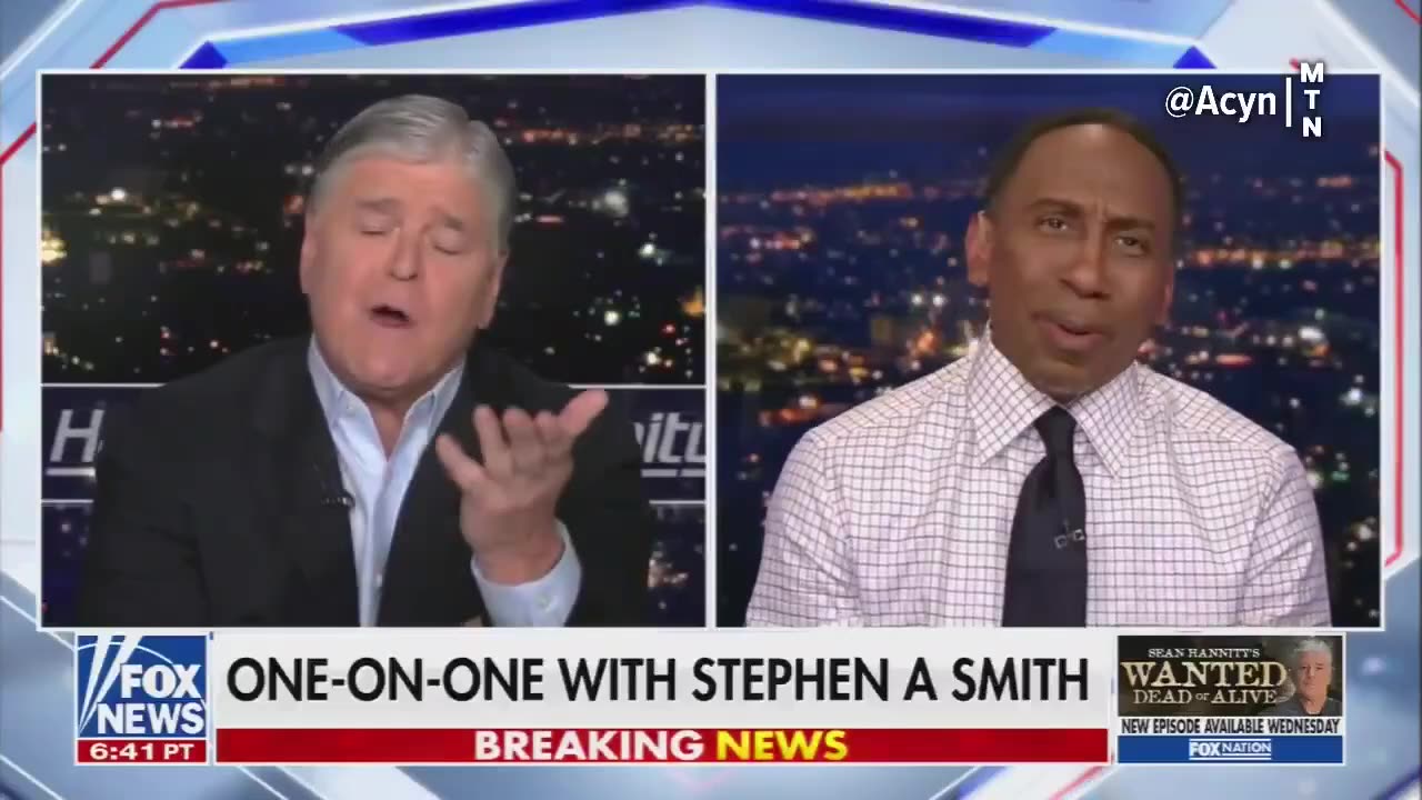 BREAKING: Stephen A Smith absolutely DEMOLISHES Sean Hannity on his own show.