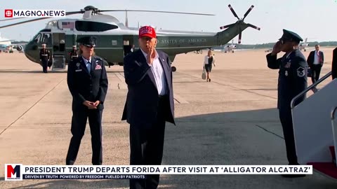 🇺🇸 Donald Trump departs Florida after visit at Alligator Alcatraz Migrant Detention Center [LIVE]