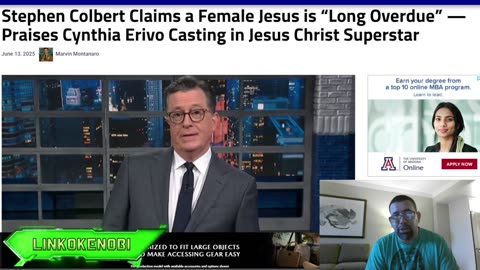 Stephen Colbert Supports Cyntia Erivo For Playing Jesus In Jesus Christ Superstar