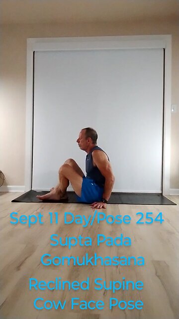 Supta Pada Gomukhasana / Reclined Supine Cow Face Pose