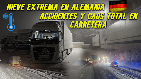 Nieve extrema en Alemania , Accidentes y Caos Total en Carretera #TemporalDeNieve #climaextremo
