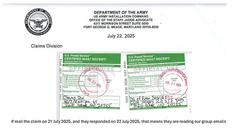 DEPT OF ARMY &OSJA CLAIMS DIVISION ADA RA TRUMPS YOUR MANDATORY 6 MONTH INVESTIGATION TO HIDE FACTS
