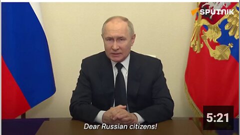 "Putin's Address to Russians Post-Moscow Crocus Concert Hall Terrorism Incident"