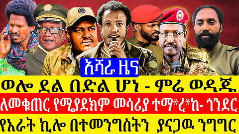 አሻራ ዜና፡-ወሎ ደል በድል ሆነ - ምሬ ወዳጁ/ለመቁጠር የሚያደክም መሳሪያ ተማ*ረ*ከ- ጎንደር/የአራት ኪሎ በተመንግስትን ያናጋዉ ንግግር