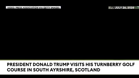 Watch Trump and his entourage play golf, ignore reporters at Scotland's Turnberry golf course