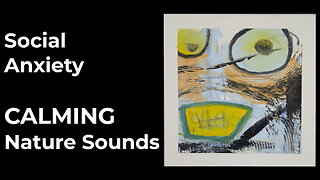 Art Meets Nature | Abstract Oil Painting with Waterfall and Birdsong Soundscape