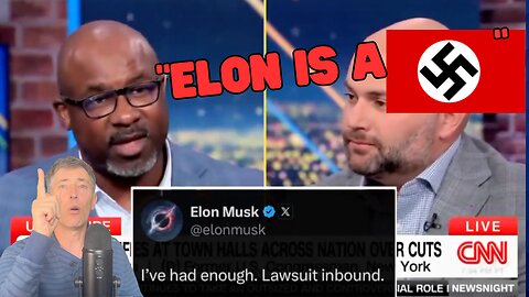 Shots Fired! Idiot Calls Elon "Thief" + Nazi Live on CNN