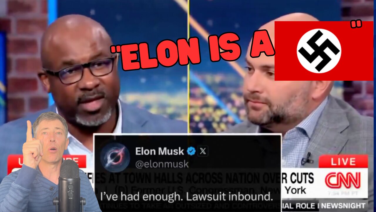 Shots Fired! Idiot Calls Elon "Thief" + Nazi Live on CNN