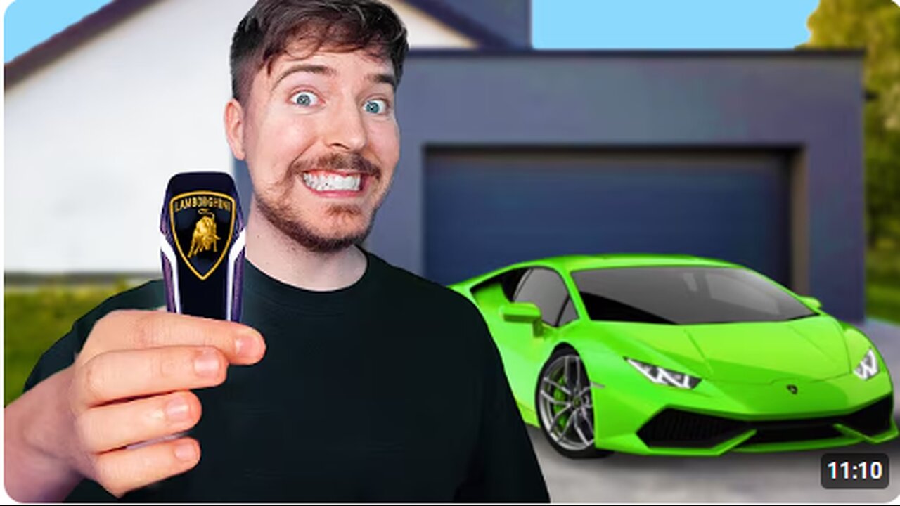 You Have a chance to win a Lamborghini From MrBeast