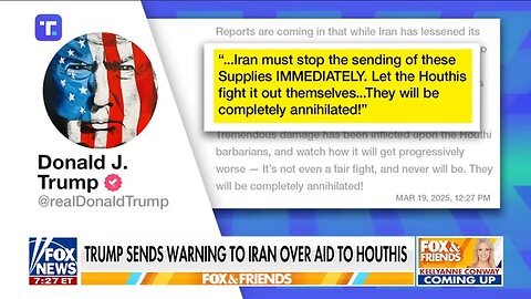 Trump sends OMINOUS warning to Iran over Houthis: 'Completely annihilated!'