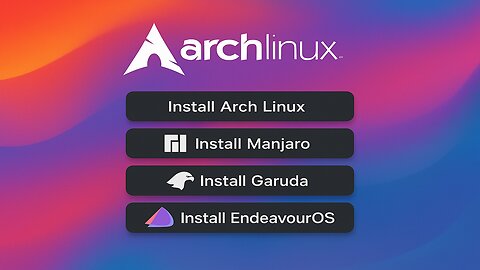 Installing arch based linux and setup