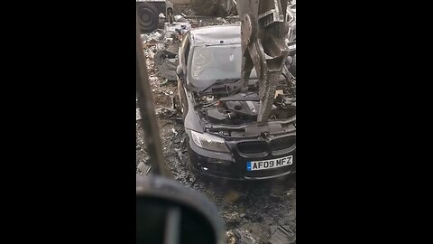 BMW 3 Series 2009: What Happened?😱 #BMWCrash#BMW3Series#CarAccident#CrashVideo#YardCrash#CarWreck