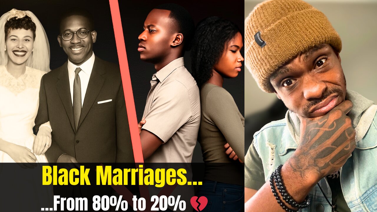 “Why Are Black Marriages Disappearing? From 80% to 20% 💔”