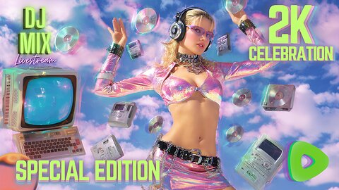 Friday Night Synthwave 80s 90s Electronica and more DJ MIX Livestream 2K Celebration SPECIAL EDITION 530pm PST / 830pm EST