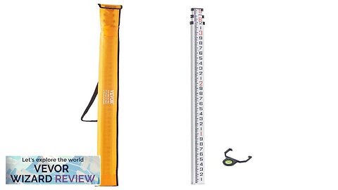 VEVOR Aluminum Grade Rod 9-Feet/10ths 3 Sections Telescopic Measuring RodDouble-Sided Review