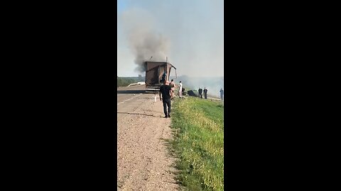 Ukraine Drone Truck Destroyed Either By It Russian Strike Or It Had A Self-Destruct Mechanism
