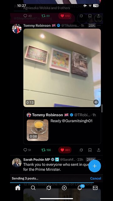 Tommy Robinson with independent reporters