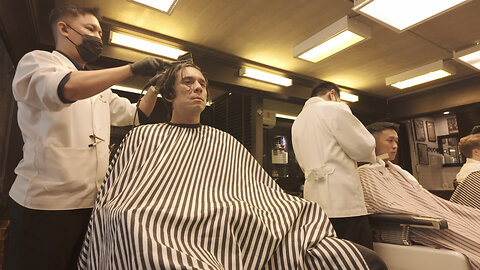 Fantastic barber in Bangkok, Thailand -- Black Amber Barbershop Thong Lor