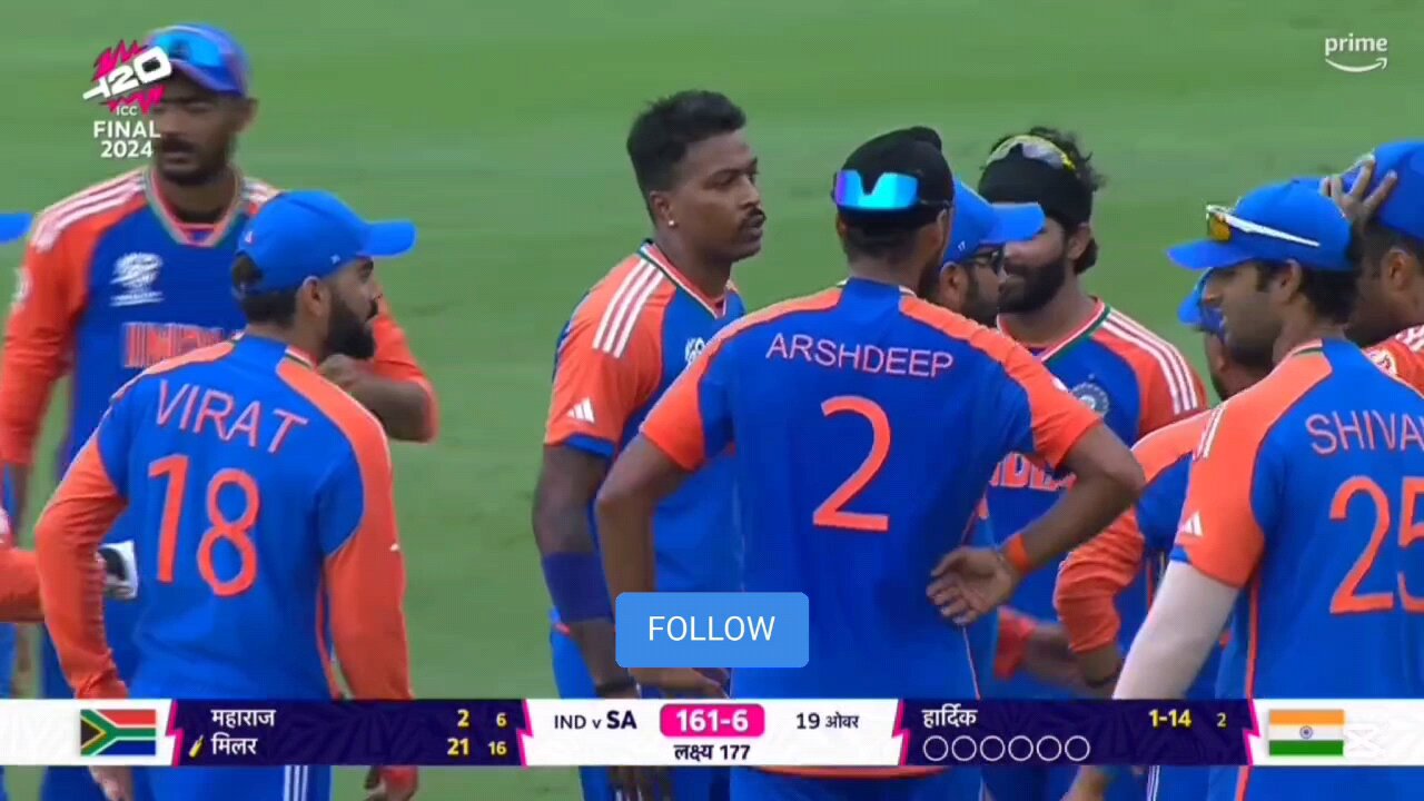 Dramatic last over of T20 WC 2024 final over