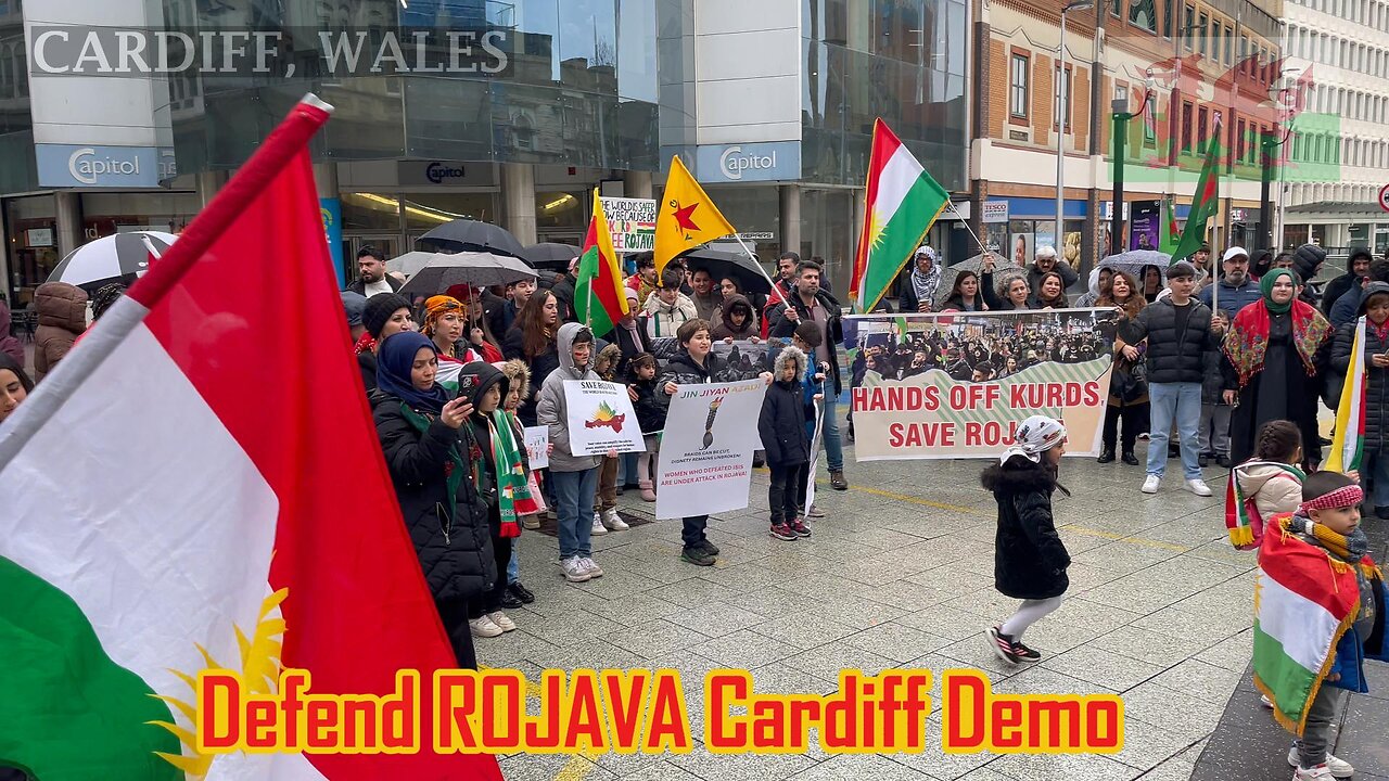 Defend Rojava Demonstration, Canal Quarter Cardiff Wales - Part 1