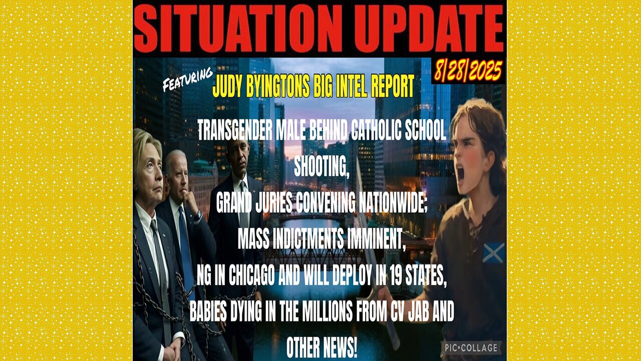 SITUATION UPDATE 8/28/25 - Mass Indictments Imminent, NG In Chicago And Will Deploy In 19 States