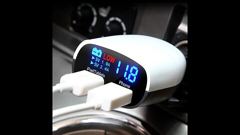 Dual Port USB Car Charger with LED Display - Keep You and Your Devices as Safe as Possible