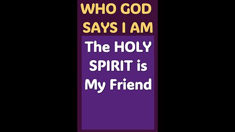 THE HOLY SPIRIT IS MY FRIEND #wordofgod #friends #peace #joy #Jesus #wisdom #God #power #Holyspirit