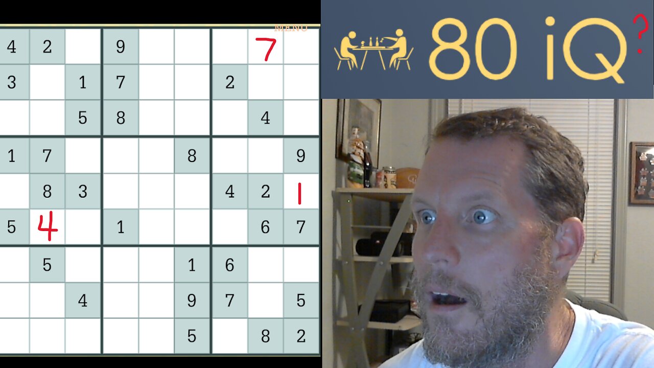 80 IQ Hillbilly Does Super-Duper Hard Sodoku Puzzle