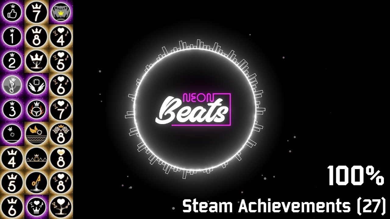 Neon Beats | Steam Achievements (27), 100%