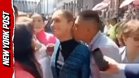Creep disgustingly gropes and tries to kiss Mexican President Claudia Sheinbaum
