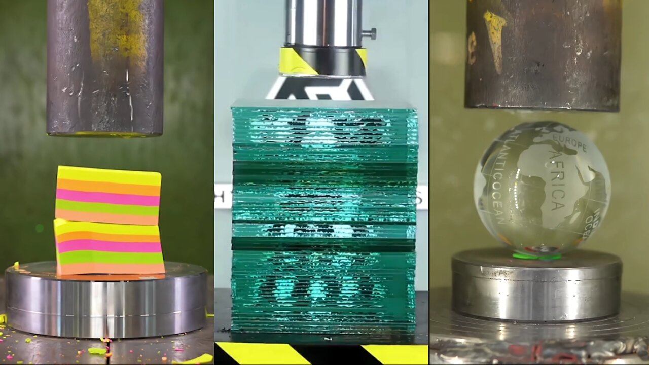#Hydraulic_Piston_vs_Glass_ASMR😍🔥