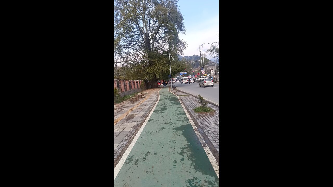 Walking down to lane.