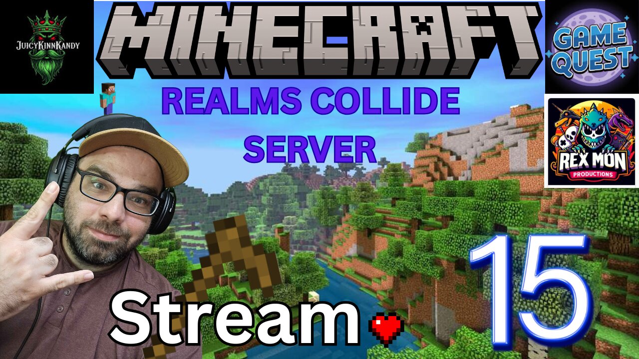 Playing Minecraft with GameQuest1552, Rexmon, and JuicyKinnKandy! Stream 15