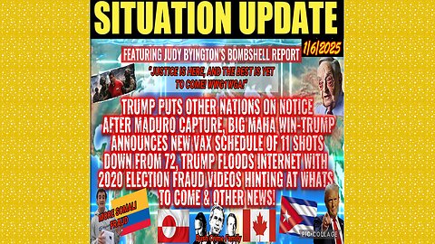 SG Anon. Juan O Savin ~ Situation Update 1/6/26 ~ Restored Republic > Judy Byington- Q+ White Hats